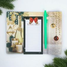 Подарочный набор: планинг-стикеры, ручка пластик "Мечтай этой зимой"